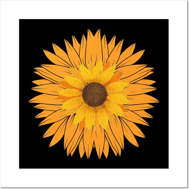 Little Aesthetic Sunflower Wall Art by kamy1